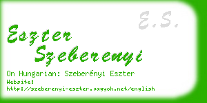 eszter szeberenyi business card